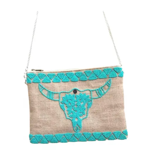 インドの手作りバンジャラボヘミアンバッグ多色ジュートバッグ自由奔放に生きるフェスティバル手作り高品質の手工芸品で刺繍