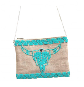 Handmade Banjara Bohemian Jute <b>Bag</b> Multi-Color Quality Indian Handicraft with Embroidery and Beading for Boho <b>Festivals</b> - Product Image 6