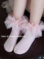 Chaussettes en dentelle pour bébé, chaussettes en coton pour petites filles, chaussettes de princesse pour tout-petits
