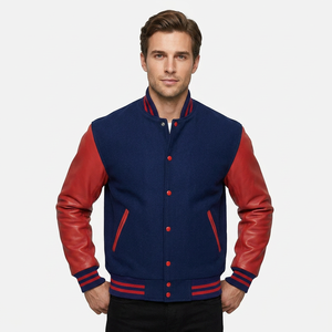 Veste universitaire pour homme en polaire épaisse, style streetwear moderne, patchs personnalisés disponibles - Product Image 1