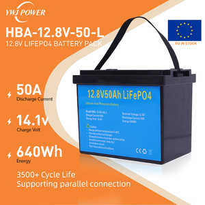 แบตเตอรี่ลิเธียมโซลาร์ 12V 50Ah LiFePO4 แบตเตอรี่แบบ Deep Cycle สำหรับระบบออฟกริด ระบบกักเก็บพลังงานแสงอาทิตย์ แบตเตอรี่แบบชาร์จได้ ขายส่ง มีสินค้าในสต็อก - Product Image 1