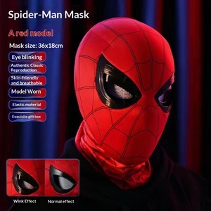 Maschera di <span class=keywords><strong>Spiderman</strong></span> <span class=keywords><strong>in</strong></span> Plastica con Luce LED Attivabile al Tocco, Occhi Mobili, Accessorio per Cosplay di Halloween - Product Image 6