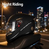 Casque de moto intégral pour hommes et femmes, casque de moto Bluetooth, casque de sécurité pour moto électrique d'hiver avec spoiler