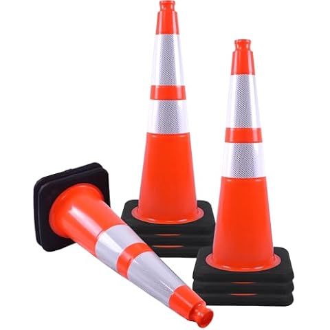 Wholesale 12'' 18'' 28'' 36'' Traffic Cone PVC/PE Reflective Elastic Road Safety Cone Collision Customized Traffic Cone