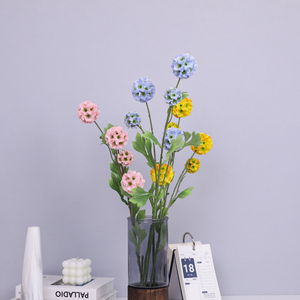 Fleur <span class=keywords><strong>Graine</strong></span> CLH-517 Soie Artificielle Pampas Herbe 5 Tête Roue Table Hall Décoration À La Main Style Moderne Usine En Gros - Product Image 2