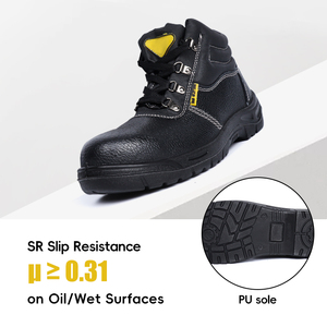 Bottes <span class=keywords><strong>de</strong></span> sécurité <span class=keywords><strong>pour</strong></span> la construction, embout en acier, anti-perforation, cuir pleine fleur, semelle intérieure respirante, semelle en PU, résistantes à l'huile, été, unisexe, travail - Product Image 4