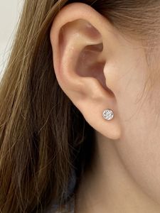 Boucles d'oreilles Xinfly en or véritable 18 carats et diamant naturel 0,10 ct, style Hubble-Bubble, bijoux mignons pour femmes, or blanc pour les mariages - Product Image 5