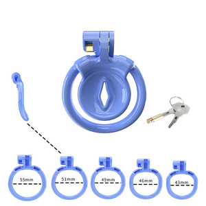 Platte Plastic Mannelijke Kuisheid Apparaat Kleine <span class=keywords><strong>Slave</strong></span> Cock Kooi <span class=keywords><strong>Penis</strong></span> Lock Volwassen Seksspeeltje Voor Mannen - Product Image 4