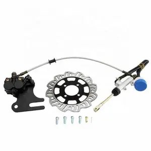 pit bike single piston front brake assemble with wave disc dirt bike twin piston rear brake setup