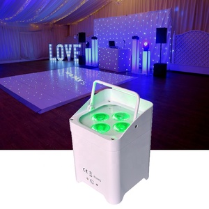 Freedom Par Hex-4 unidades * 18w RGBWA UV 6 en 1, minibatería recargable inalámbrica DMX, luz PAR - Product Image 1