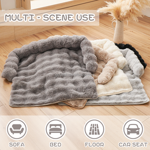 Lit pour <span class=keywords><strong>chien</strong></span> de grande taille apaisant pour canapé, tapis moelleux antidérapant pour <span class=keywords><strong>chien</strong></span>, protection de meubles - Product Image 6