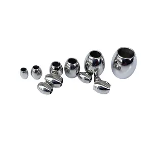 Stainless Steel Smooth Oval Rice Metal Spacer Beads Silver Gold for Jewelry Craft Making Beads