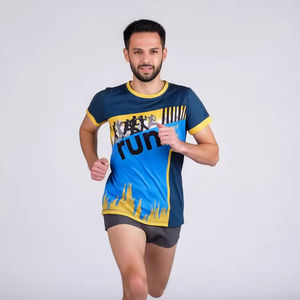 Camiseta Deportiva Personalizada con Sublimación Completa, Divertida, para Maratón Urbano, de Secado Rápido, 100% Poliéster, Absorbe la Humedad, Ligera, para Correr Maratones - Product Image 2