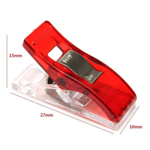 <b>Sewing</b> Clips 100 Pcs Transparent Colored Plastic Binder Clips For Patchwork Garment Binding Durable Small Size - Product Image 4