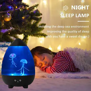 Akıllı elektrikli yetişkin denizanası tankı masa lambası LED gece işık renk değiştirme ile ABS Mini lav lambası akvaryum ev dekorasyon