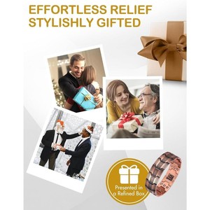 <span class=keywords><strong>Bracciale</strong></span> di rame per gli uomini, 3X Ultra forza bracciali magnetici, 99.99% puro rame <span class=keywords><strong>con</strong></span> 3500 Gauss magneti al neodimio, regolabile - Product Image 4