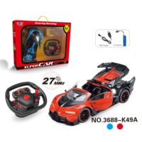 Voiture télécommandée 4DRC 1:12, modèle de simulation avec portes ouvrantes, 5 canaux, drift haute vitesse, véhicule sport électrique, jouet RC 27 MHz