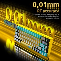 Clavier OEM/ODM personnalisé en aluminium CNC avec interrupteurs magnétiques, faible latence, déclenchement rapide 0,001 mm, taux de polling 8K, sans fil, tri-mode