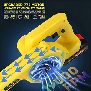 Souffleur-aspirateur sans fil 2 en 1, batterie lithium 20V, moteur sans balais, nettoyeur de poils d'animaux, de poussière au sol, souffleur de feuilles d'extérieur - Product Image 3