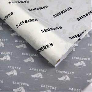 Yüksek kalite beyaz özel doku ipek kağıt çift taraflı kaplama ile Logo ücretsiz örnek toplu için kullanılabilir ince ambalaj kağıdı - Product Image 6