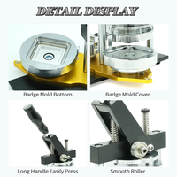 Kit de fabrication d'aimants carrés 50x50mm, dernière version, presse manuelle professionnelle pour aimants de réfrigérateur en métal 2x2 pouces pour 2025