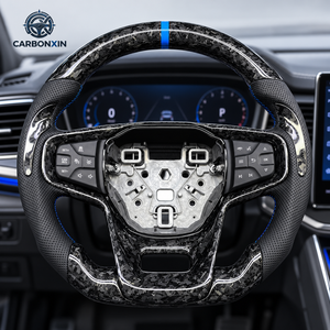 พวงมาลัยคาร์บอนไฟเบอร์แบบสปอร์ต 4 ก้าน พร้อมไฟ LED สำหรับอัพเกรดรถ F150 Bronco Ranger Raptor ปี 2009-2014 - Product Image 2