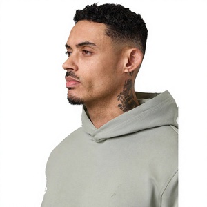 Conjunto de Sudadera con Capucha Azul Claro para Hombre, Chándal Informal de Longitud Completa con Bolsillos Laterales, Corte Regular, 100% Algodón, Ropa de Otoño - Product Image 3