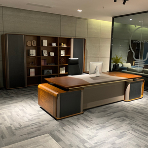 Quảng Đông Nhà cung cấp quản lý Ông Chủ bàn văn phòng sang trọng, đa chức năng chất lượng cao, thiết kế hiện đại bàn văn phòng hình chữ L - Product Image 3