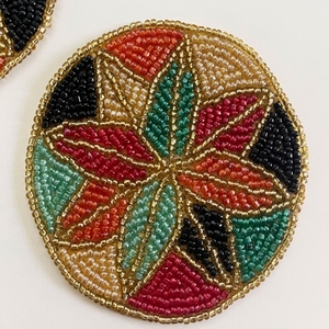 Modern Handmade <b>Beaded</b> <b>Coasters</b> Set Non Slip Heat Resistant Elegant Decorative Table Accessories For Home And Office Use - Product Image 4