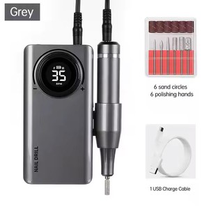 Machine à ongles électrique portable rechargeable 35000 tr/min avec écran, moteur à balais, pour salon de manucure (vente en gros) - Product Image 2