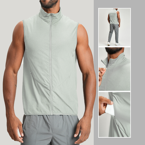 Canotta Sportiva da Uomo Yiyi Eco-Friendly con Tasca Nascosta, Senza Maniche, in Materiale Riciclato, Asciugatura Rapida, Traspirante e Delicata sulla Pelle - Product Image 1