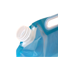 Pochette souple écologique en PE de 1L, 3L, 5L pour huile moteur de voiture avec poignée intégrée, bec verseur anti-fuite pour huile moteur, sac noir de 5 litres
