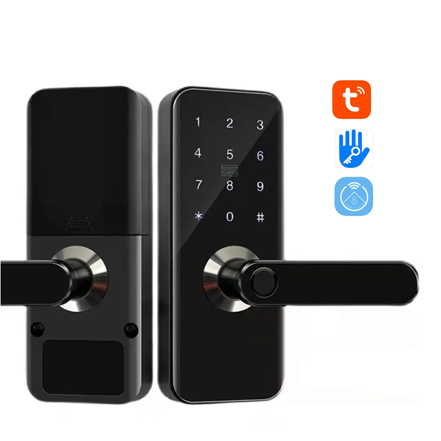 Fingerprint Locks Finger Touch Screen electronic Handle Home Locker Apartment TTlock Smart front office Door Lock with Tuya