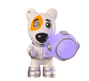 Enceinte Bluetooth Space Dog avec lumière sept couleurs, ornements ciel étoilé fantastique, audio portable, cadeau, subwoofer portable - Product Image 3