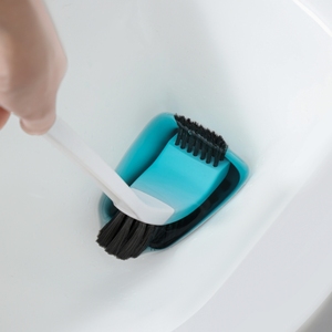Sanga Eco-Friendly Black TPR+PP Toilet Brush and Holder Set with Bristles for Bathroom Use - Product Image 5