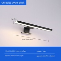 Lampe de miroir LED anti-buée de style européen, moderne et simple, pour salle de bain, avec étagère, indice de protection IP44, montage mural, nickel brossé, 3500K