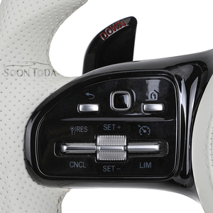 Volant en cuir et fibre de carbone de style sportif pour Mercedes Benz W205 CLS W218 GLA45 W216 <span class=keywords><strong>CL500</strong></span> CL550 CL55 CL63 C43 C63 AMG - Product Image 3