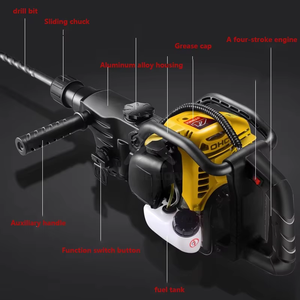 Nueva moda, cómodo Taladro de Martillo de gasolina de alta potencia, escariador portátil, juego de taladro de impacto de trituración, herramientas manuales - Product Image 5