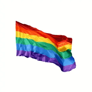 Высокое качество 3*5 футов полиэстер лесбиянок ЛГБТ баннер гордость Радужный Флаг