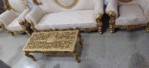 Juego de Sofás Dorados de Estilo Europeo, Muebles Antiguos de Lujo Hechos a Mano, Marco de Madera Tallado Ornamentado, Diseño Real para Mansiones - Product Image 3