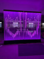 Divisor de pantalla LED de burbujas de agua para hotel, panel digital, tres combinados, para restaurante