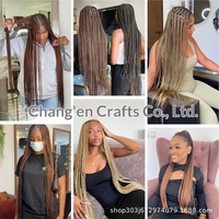 150g Mèches de cheveux synthétiques transfrontalières avec double trame machine et fibre haute température pour tressage et dreadlocks