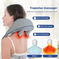 Masseur électrique Shiatsu chauffant Eveekon pour le cou et le dos, masseur de cou 4D à pétrissage, masseur de cou manuel à pétrissage