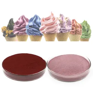 Poudre naturelle mélangée de colorant d'extrait d'usine de catégorie comestible pour la crème glacée