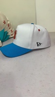 Casquette de baseball bicolore en toile 100 % coton avec logo brodé 3D en lettres vert sauge, visière imprimée florale à 5 panneaux, personnalisable, vente en gros