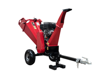 Broyeur à tambour KNDMAX GC155-2, moteur à essence et entraînement par prise de force, démarrage électrique, 360 °   Goulotte de décharge rotative, certifiée TUV CE