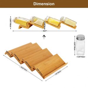 Étagère à épices en bambou à trois niveaux, de haute qualité, personnalisée, directement de l'usine - Product Image 3