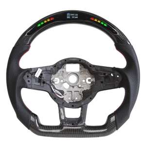 Volante Deportivo Personalizado de 3 Radios y 50MM con Agarre LED de Fibra de Carbono para VW <span class=keywords><strong>Golf</strong></span> 7/<span class=keywords><strong>GOLF</strong></span> GTI <span class=keywords><strong>R6</strong></span> R MK7/MK6/MK5 - Product Image 6