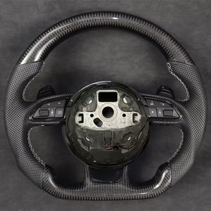 พวงมาลัยคาร์บอนไฟเบอร์ออกแบบได้ตามต้องการสำหรับรถ <span class=keywords><strong>Audi</strong></span> <span class=keywords><strong>RS</strong></span> A3 A4 A5 <span class=keywords><strong>A6</strong></span> C7 B8 R8 S3 S4 RS7 S5 Q3 Q5 RS3 TT RS5 RS6 B9 - Product Image 1