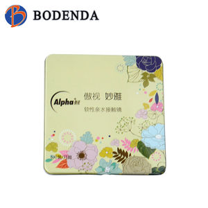 OEM çiçek baskılı A4 kağıt düz Mini teneke Tox dikdörtgen teneke ambalaj kutusu seyahat için Metal kontakt <span class=keywords><strong>Lens</strong></span> kutu kart teneke - Product Image 4